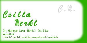 csilla merkl business card